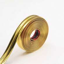 1pc Gold/Silver Self-Adhesive Yin And Yang Corner Trim, PVC Decorative Tile Edge Joint Filler, Waterproof Metallic Edging Strips