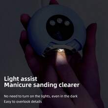 二合一充电式电动指甲钳和抛光机 - USB 充电，智能电动指甲钳，具有防夹、指甲抛光、照明和打磨功能，全家人都可以安心使用，是感恩节和圣诞节的好礼物