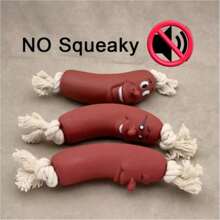 Hundespielzeug aus Gummi, Wurst, Quietschen, für kleine Hunde, zum Kauen von Wurst, interaktives Training, Zahnreinigung, Welpenkauen, Heimtierbedarf