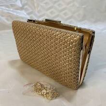 Luxury Rhinestone Clutch Bag - For Weddings, Parties And Special Events - Orange - View 2