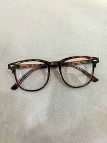 3 buc ochelari simpli casual cu ramă mică pentru bărbați și femei, și pentru citit pe calculator, jocuri, TV, telefoane, anti-oboseală a ochilor, protecție a ochilor cu lentilă transparentă, potriviți pentru petreceri, cumpărături și fotografiere, ochelarii sunt disponibili într-o varietate de culori (ochelari negri, ochelari leopard, ochelari transparenți)