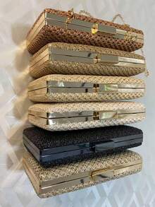 Luxury Rhinestone Clutch Bag - For Weddings, Parties And Special Events - 灰色 - 查看 4