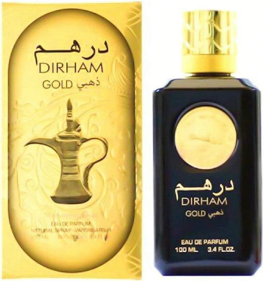 Dirham Gold Eau De Perfum 100ml Dubai Perfume Fragrance Ard Al Zaafaran Top Notes: Herbal Notes, Pineapple, Bergamo - Gold - View 1