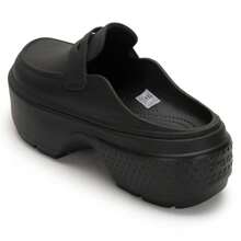 Crocs Zapatos con agujeros "Casa de nieve" tipo mocasín unisex, zapatos deportivos minimalistas negros para playa, cómodos para uso en interiores/exteriores, estilo n.º 209937-060