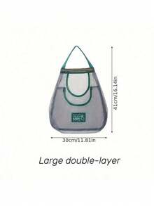 3/2/1 Pc Multi-Functional Kitchen Storage Net Bags - Wall-Mounted Organizer Bags For Fruits, Vegetables, Ginger And Garlic | Essential Home Accessories (Please Check The Size Carefully Before Placing The Order.) - Multicolor - View 11