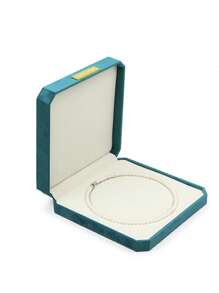 1pc Customized Velvet & Pearl Necklace Jewelry Box Octagon Shaped, Gift Box For Mother's Day, Women's Day