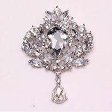 1枚复古风格水钻水晶胸针，女士适用，情人节/服装配饰，可作衬衫/外套装饰，学校/办公室配饰，圣诞节/万圣节服装胸针，可爱教师礼物