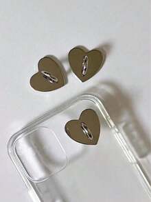 1/5/10pcs Heart-Shaped Metal Snap Buttons, Suitable For DIY Phone Case Lanyards, Phone Straps, In Gold, Silver, Black And Colorful, Phone Case Bag Hardware Accessories, Keychains, Keyring Clips, Smartphone Chains, Handmade Decorative Accessories, Smartphone Lanyards, Leaves No Trace, Compatible With All Android/Apple Series Smartphone Models Such As 17/16/15 Etc.