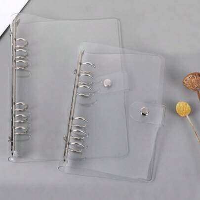 Cubierta de cuaderno transparente para carpeta de anillas sueltas PVC A5/A6/A4