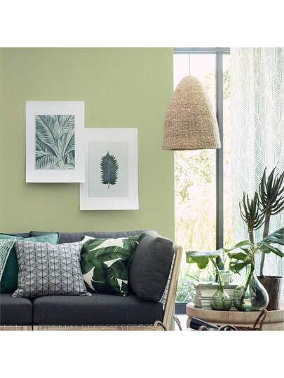 Roll Sage Groen Home Stick Wallpaper Roll, Waterproof Vinyl Contact Paper Living Room Stickers ,Cabinets Kitchen Wand Stickers,Peel view 4