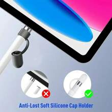 2PCS Soft Silicone Stylus Pen Protector Holder Compatible With Apple Pencil 1st Gen Anti-Lost Protective Cover For IPencil IPad Pen Cap