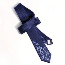 MANOBLE 2.36 英寸修身领带，时尚商务休闲正式婚礼派对领带，带图案，带礼盒