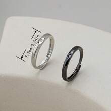 1pc Fashionable Romantic Day And Night-Themed Monochrome Sun & Moon Couple Rings, Suitable For Daily Wear, Banquets, Parties, Gifts