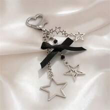 Y2K Crystal Glaze Cake Charm, Gold Heart Shape Buckle Bow Decor, Strawberry Lover Lady Bag Charm/Accessory