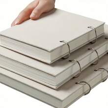 1pc 32K/16K/8K Removable Linen Texture Sketchbook, Loose-Leaf Drawing Notebook - Single Piece - View 5