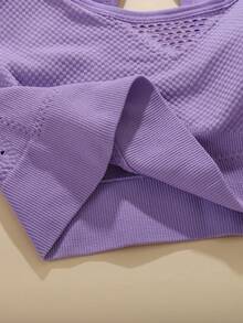 3 件套女士交叉带运动胸罩，瑜伽/健身/跑步吊带抹胸，适合外穿 - 彩色 - 查看 6