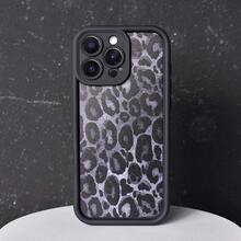 1pc Leopard Print Luxurious Elegant Minimalist European & American Style Phone Case, Matte Black Frame Stepped Design Soft Shell Case Compatible With Samsung/Galaxy/Compatible With OPPO/Compatible With VIVO/Compatible With Honor/Compatible With Realme Waterproof Shockproof Anti-Fall Scratch Resistant,International Version, Not The Domestic Version - Multicolor - View 5