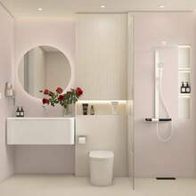 1 Roll Light Pink Home Decor Stick Wallpaper Roll, Waterproof Vinyl Contact Paper For Living Room Stickers ,Cabinets Kitchen Decor Wall Stickers,Peel And Stick Wallpaper Wall Paper Room Decor Wall Decor - Dusty Pink - View 7