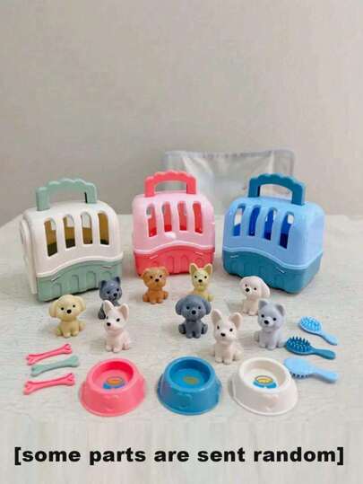 1 Set Realistic Pet House, Breeding House, Handheld Cage (Some Parts Color And Category Randomly Shipped), Role Play