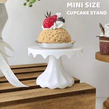 Juego de mesa de postre de plástico de 4,pulgadas, soportes para pasteles, soporte para magdalenas, bandejas para servir, diseño versátil para fiestas de cumpleaños, 1. - Blanco - Ver 13