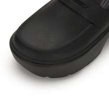 Crocs Zapatos con agujeros "Casa de nieve" tipo mocasín unisex, zapatos deportivos minimalistas negros para playa, cómodos para uso en interiores/exteriores, estilo n.º 209937-060