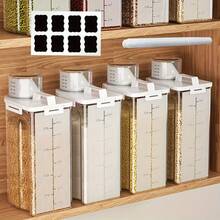 4Pcs 2.5L Sealed Food Storage Container With Lid - Moisture And Leak Proof For Cereals, Nuts, Flour, Rice - Portable Kitchen Organizer - 4pcs - 查看 1