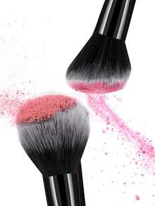 Dual-Ended Blush + Bronzer Brush - Blush Bronzer Contour Face Makeup Brush,Foundation Brush,Concealer Brush,Blush Brush,Contour Brush,Blush Brush,Bronzer Brush,Powder Brush,Foundation Brush,Blush Brush - Black - View 3
