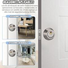 1 Pieza Chapa Cerradura Cerrojo De Cromo Espejo Mate  De Niquel Satinado Para Todo Tipo De Puerta Principal Madera Aluminio Manija Perilla Practica Facil De Colocar Redonda De Bola De Acero Inoxidable 3 Juego De Llave - W3066 - Mini Cerradura - Plateado - Ver 9