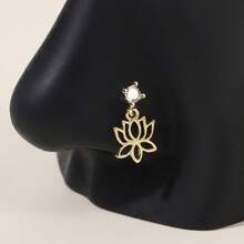 1 件 316 不锈钢花形水钻装饰鼻环吊坠 - 彩色 - 查看 6