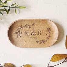 Personalized Engraved Wedding Favor Tray, Multipurpose Organizer Tray, Vanity Tray, Customized Wooden Tray, Newlywed Couple Gift, Bridesmaid Gift - Wood Color - View 4