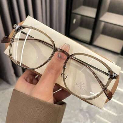 1pc Fashionable Decorative Non-Prescription Glasses, Suitable For Daily Use