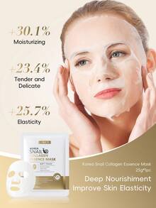 LAIKOU 20片装莱寇韩国蜗牛胶原蛋白精华面膜，25克保湿贴片，深层修护，适合所有肤质，母亲节送给女性和女孩的礼物，可用于化妆和SPA - 蝸牛面膜 - 查看 4