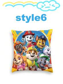 Paw Patrol Series Home Sofa Pillowcases, Bedroom Pillowcases, Car Waist Pillowcases, Paw Patrol Theme Printed Pillowcases, Holiday Party Decoration Pillowcases. Six Different Pillowcases Are Available For Your Selection To Decorate Your Bedroom, Living Room, Car Interior Packaging, New Year And Valentine's Day Gifts - Multicolor - View 13