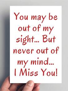 1 pieza Tarjeta de felicitación romántica 'Te echo de menos', de papel de alta calidad, para cualquier destinatario, con sobre para amigos, amantes, familia, declaraciones y ocasiones especiales