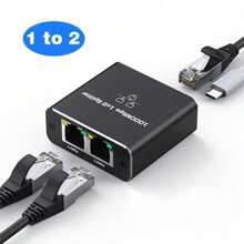 Gigabit Ethernet Switch Splitter Adapter, RJ45 1000Mbps LAN Network Extender, 1 To 2/3/4 Port Expansion For Computers, Cameras, Routers, RJ45 Devices