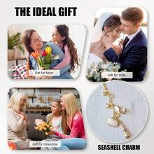 Sea Shells Car Decor,Cute Coastal Hanging Charm For Rear View Mirror, Boho Beach Themed Car Accessories,Hand-Made Starfish Conchas Aesthetic Ornament Pendant For Women - Nâu đỏ - Xem 6