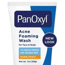 "PanOxyl  Acne Foam Wash (1oz)| 10% Medical-Grade Benzoyl Peroxide| 100% Tube| 1 Bottle = 30 Cotton Pads Saved| Fragrance/Dye Free"