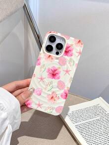 Funda de teléfono magnética con patrón de flores de concha marina, a prueba de golpes, compatible con iPhone 16/15/14/13/12/11/Pro/Plus/Pro Max - Multicolor - Ver 2