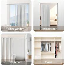 New Shower Curtain Rod, 1" Diameter Heavy Duty Tension Shower Rod, Non Slip Adjustable 28-46 Inch No Drilling Shower Curtain Rods Spring Tension For Bathroom, Shower Stall, No Rust, Sier - 說28-46英寸 - 查看 7