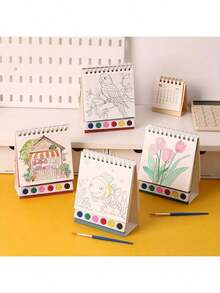 每本 20 页水彩纸水彩画套装水彩涂鸦着色书艺术绘画书创意水彩画书，完美的生日礼物、复活节礼物、派对节日礼物