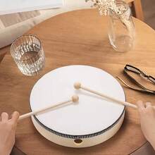 Wooden Handpan Drum With Mallet, Orff-Style Musical Instrument - Multicolor - View 8