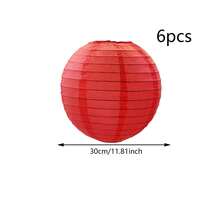 6pcs/12pcs Lantern, Red And Orange Folding Paper Lantern, Multi Functional Hanging Decoration Suitable For Spring Festival, Birthday, Wedding Anniversary Courtyard, Harvest Season, Halloween, Christmas, Various Festivals, Adding A Romantic Atmosphere, Party Decorations. Party Decoration