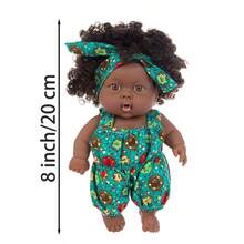 8 Inch/20cm Baby Doll With Headband And Clothes, Children's Educational Toy, Standing Size 8 Inches (20 Centimeters), Suitable For Party Games For Children Over 3 Years Old, Halloween/Christmas Gift - Multicolor - View 3