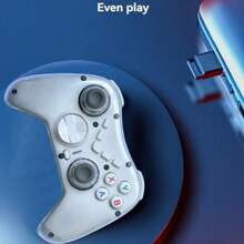 6 pièces Accessoires de jeu sans fil Manette Bluetooth 450mAh pour ordinateur et télévision