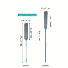 1 pieza Cepillo extendible para el polvo, cerdas suaves, para limpiar muebles, mango ergonómico, apto para dormitorio, cocina, sala de estar, coche y exterior, cepillo de limpieza sin pilas