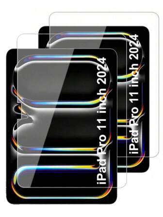 2 pièces Protecteur d'écran en verre trempé HD transparent, anti-rayures, avec une couverture plein écran, à forte résistance aux traces de doigts, sensibilité tactile. Accessoire idéal pour iPad, cadeau pour anniversaire, famille, amis