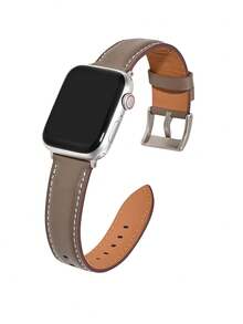 适用于 的优质疯马皮表带 - 双面复古商务表带，配可调节黄铜表扣 | 柔软替换表带，适用于 Series Ultra/SE/10/9/8/7/6/5/4/3/2/1 (38-49mm) 男女通用 - 42mm/44mm/45mm/49mm - 查看 15