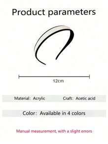 1pc The New Simple Retro Feeling, Acetate Double Color High-End Rich Pressed Hair Headpiece, Fashion Glasses Hair Accessories Headband Hairband Diadema Hair Hoop