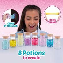 ZURU Kit de bricolaje de limo ZURU Oosh Potions Slime Surprise con destellos, cuentas, brillos, alivio del estrés, recuerdos de fiesta, limo esponjoso y mágico para niños y niñas de 8 años en adelante