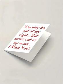 1 pieza Tarjeta de felicitación romántica 'Te echo de menos', de papel de alta calidad, para cualquier destinatario, con sobre para amigos, amantes, familia, declaraciones y ocasiones especiales